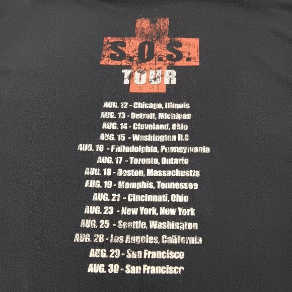 Paul McCartney HELP SOS Tour Dates 1993 Mens XXL T Shirt Black Rock Band Music - Picture 4 of 7